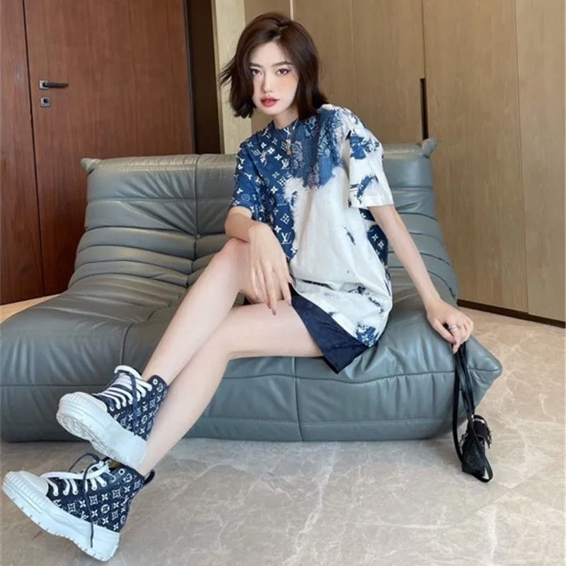Louis Vuitton/Louis Vuitton Cashew Flower Series Short Sleeve
